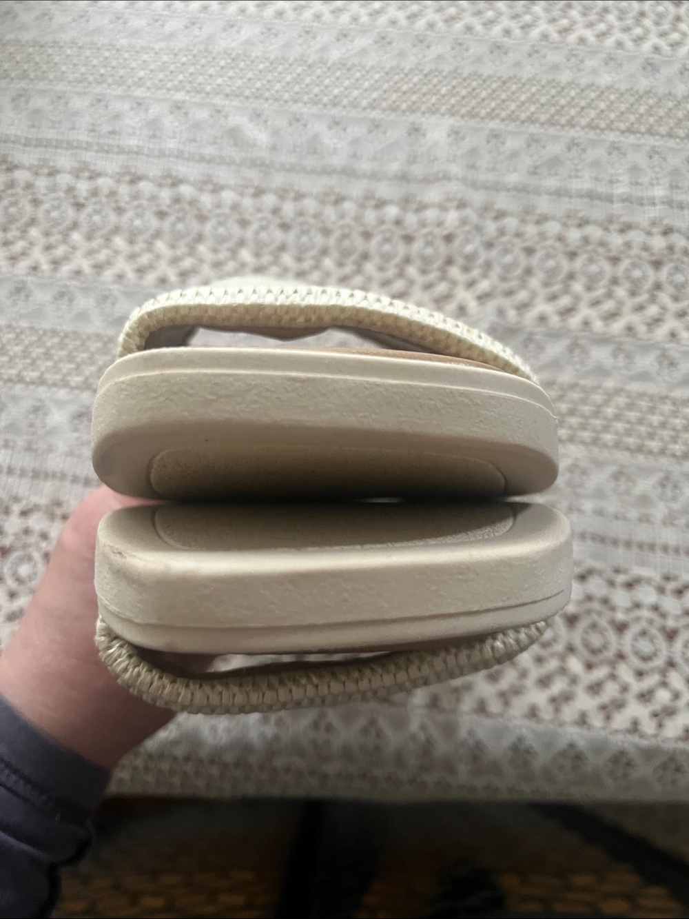 Steve Madden Cream Woven Slide Mules - Picture 8 of 9